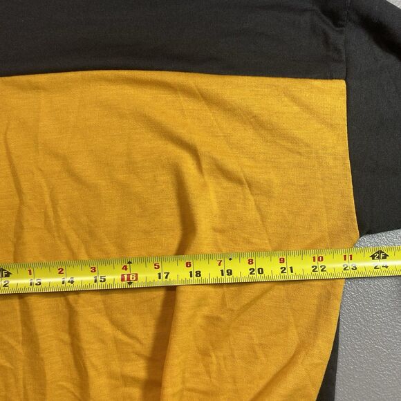 STUDIO 1011 Sweatshirt Colorblock Drawstring Hem Pullover Womens 1X USA Yellow - Picture 5 of 7